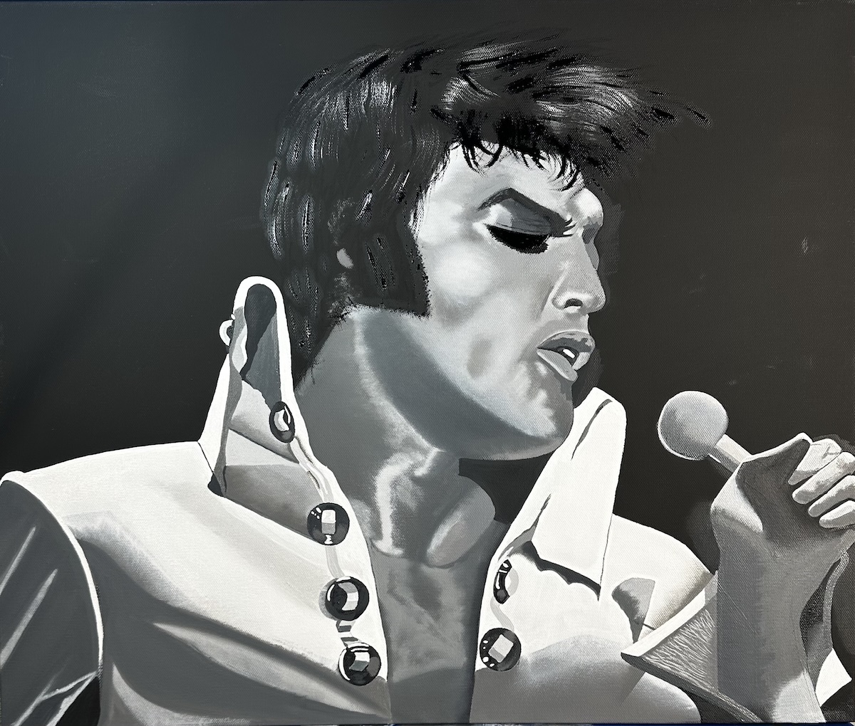 "Elvis" - Oil by Mark Thompson