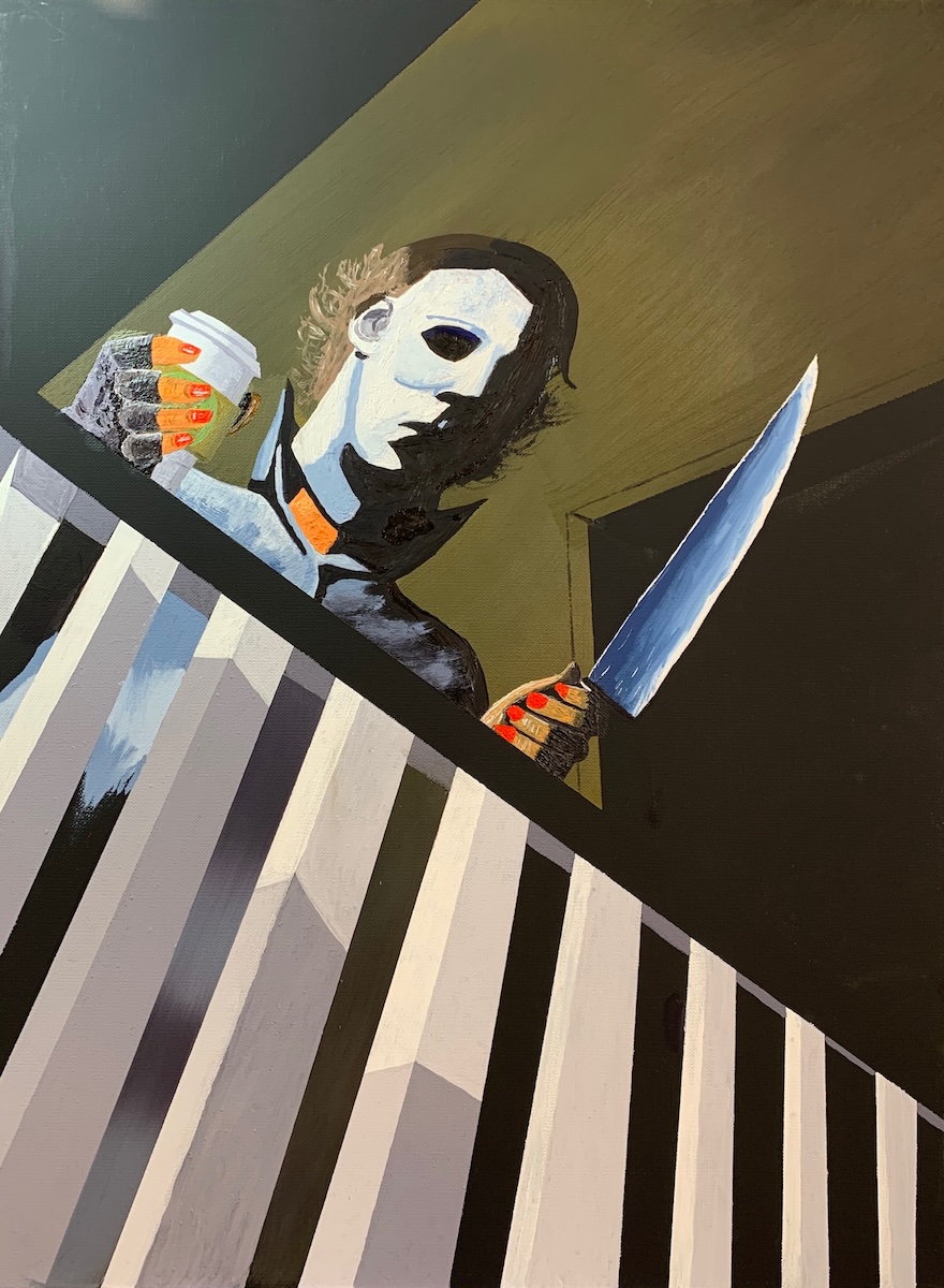 "Jason Voorhees" "Jason Voorhees" - Oil by Mark Thompson